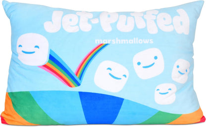 iscream Kraft Jet-Puffed Marshamallow 17.5" x 11" Pillow Set with Mini Marshmallow Pillows