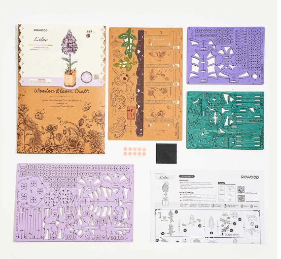 Robotime Rowood DIY Wooden Flower Lilac TW021