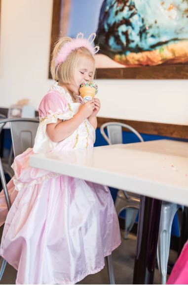 Little Adventures - Pink Vintage Princess Dress (Medium 3–5 years)