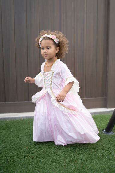 Little Adventures - Pink Vintage Princess Dress (Medium 3–5 years)