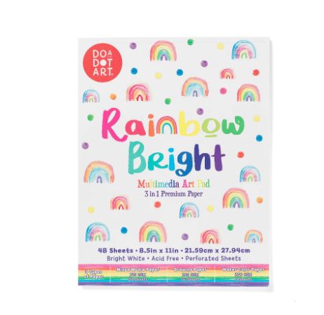 Do A Dot Art! Rainbow Bright 3-in-1 Mixed Media Art Pad – 48 Sheets