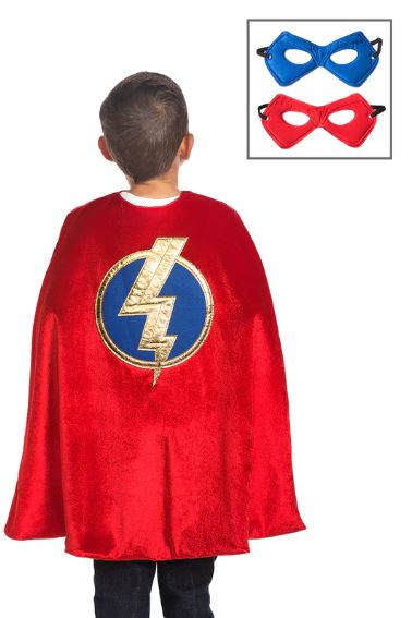 Little Adventures - Red Hero Cape and Mask Set (3–8 years)