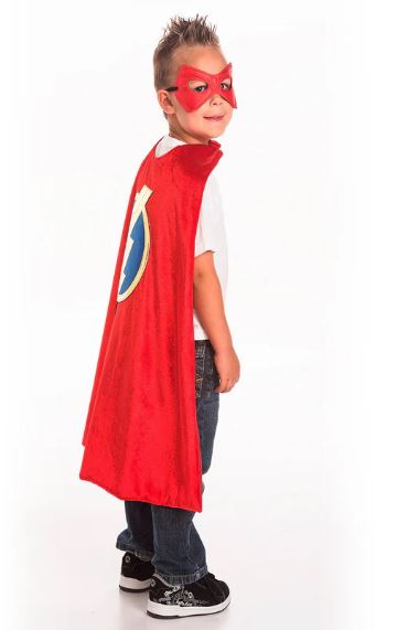 Little Adventures - Red Hero Cape and Mask Set (3–8 years)