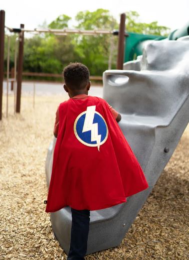 Little Adventures - Red Hero Cape and Mask Set (3–8 years)