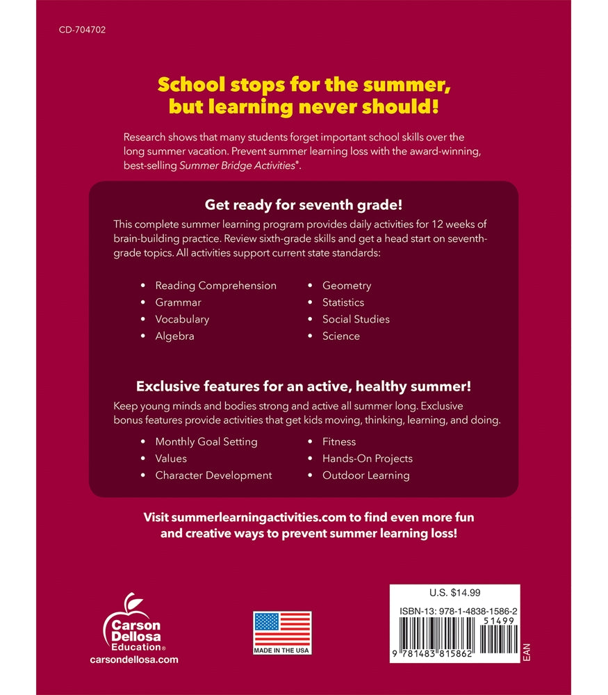 Summer Bridge Activities Book - Bridging grades 6–7