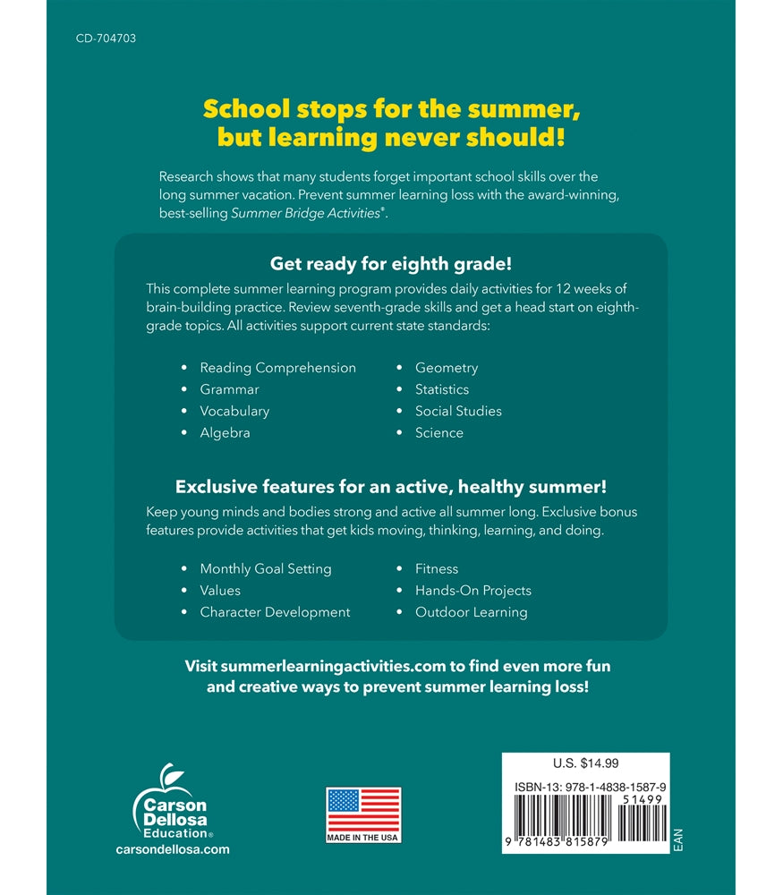 Summer Bridge Activities Book - Bridging grades 7–8