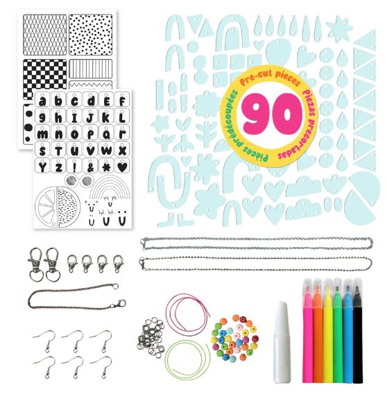 Shrinkadoo Shrink Plastic Jewelry Kit from Bright Stripes