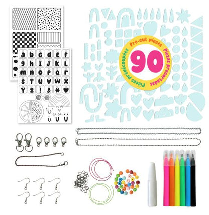 Shrinkadoo Shrink Plastic Jewelry Kit from Bright Stripes