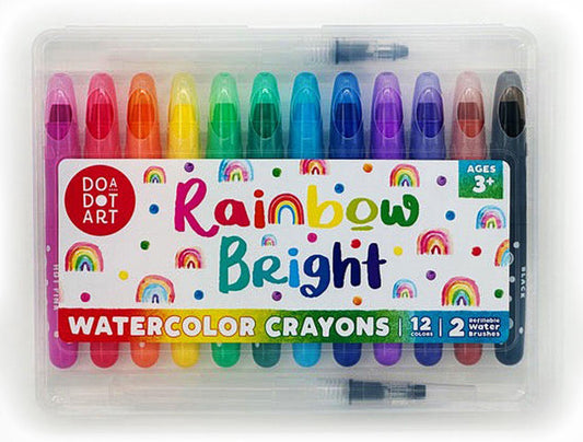 Rainbow Bright Watercolor Crayons - 12 colors