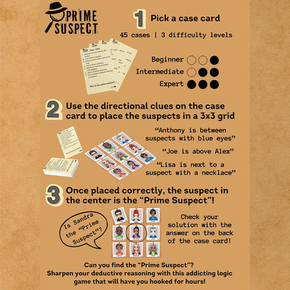 Prime Suspect Solo Card Game