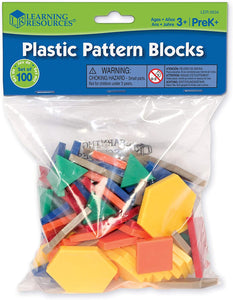 100pc Plastic Pattern Blocks