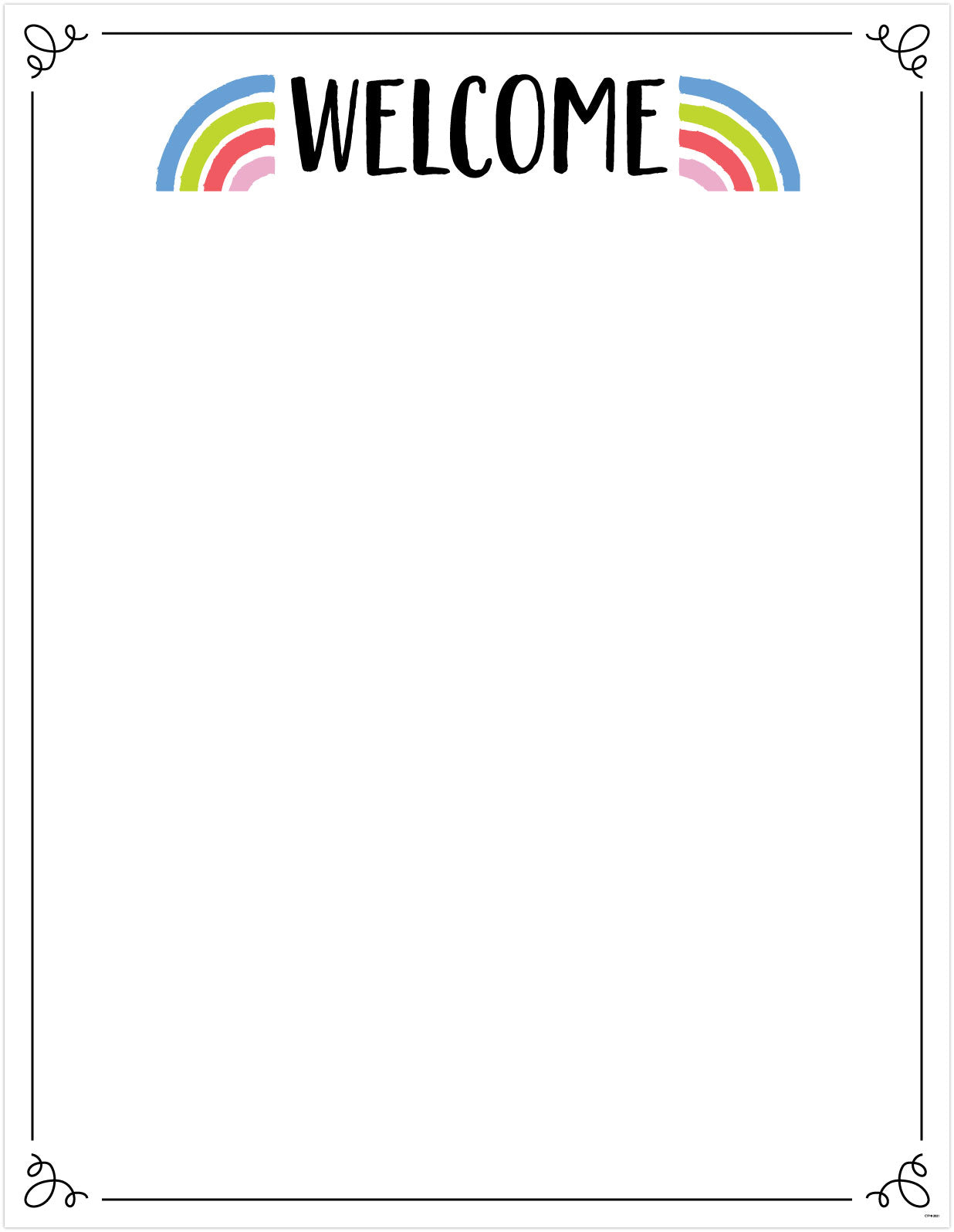 Chart WELCOME RAINBOW DOODLES