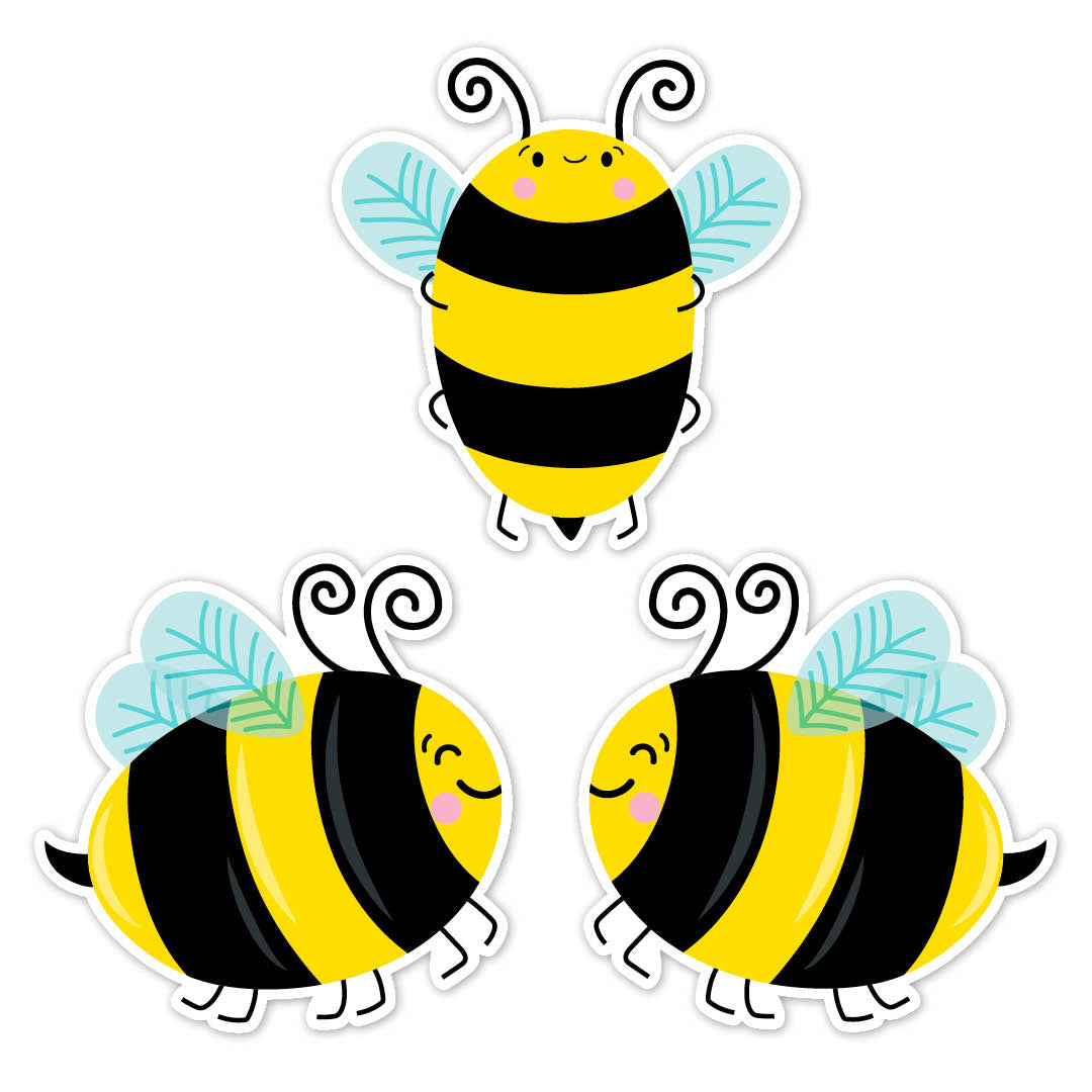 BEES (BUSY BEES) 6" DESIGNER CUT-OUTS