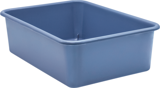 Slate Blue Large Plastic Storage Bin