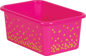 Pink Confetti Storage Bin