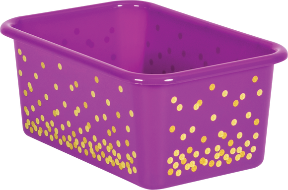 Purple Confetti Storage Bin