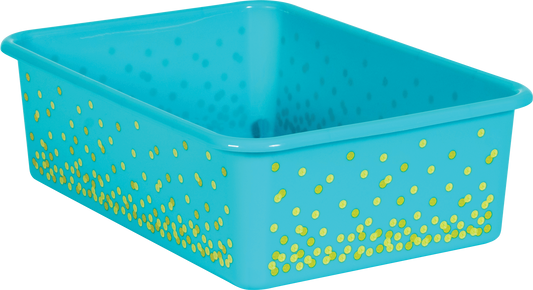 Teal Confetti Large Storage Bi