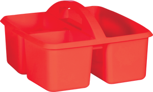 Red Plastic Storage Caddy