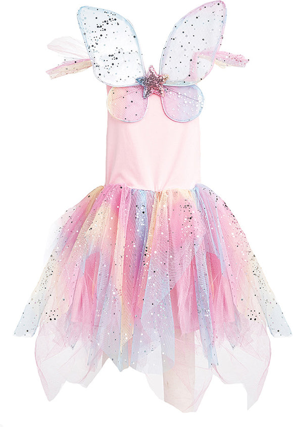Rainbow Fairy Dress & Wings Size 5–6
