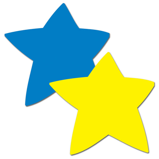 STAR CUT-OUTS 3" (BLUE/YELLOW)