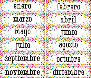 Confetti Spanish Month Headlin
