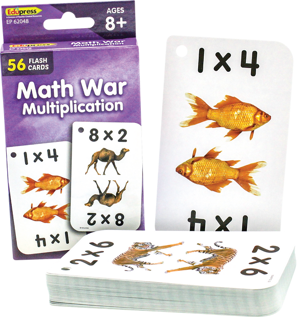Math War Multiplication Flash Cards