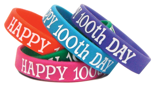 Happy 100th Day Wristbands