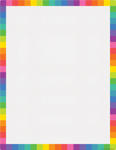 Rainbow Wipe Off Blank Chart