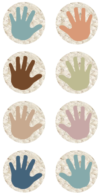 Everyone is Welcome Helping Hands Mini Stickers