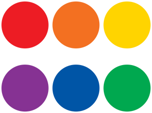 Spot On® Carpet Markers Colorful Circles - 7"