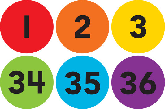 Numbers 1-36 Carpet Markers