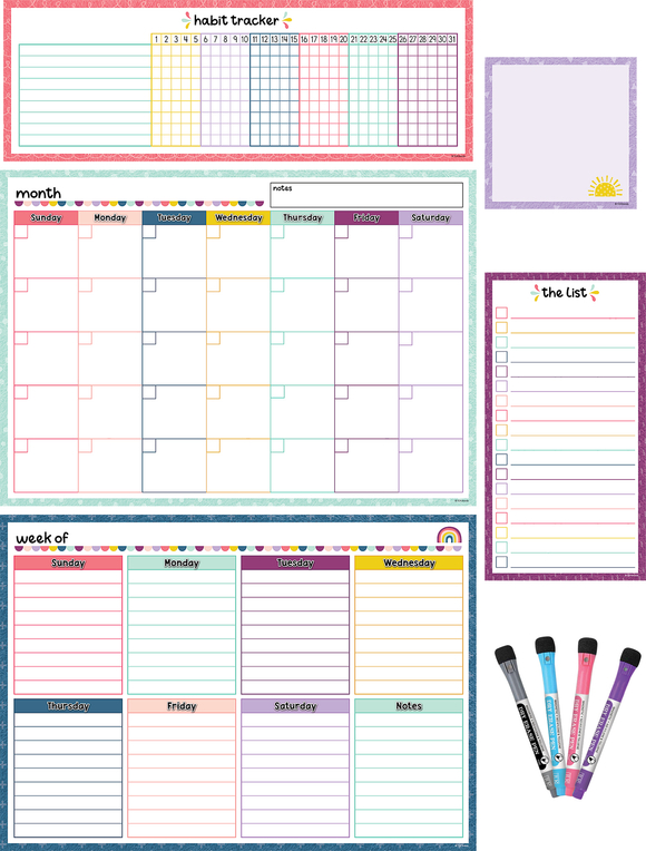 Oh Happy Day Dry-Erase Magnetic Calendar Set