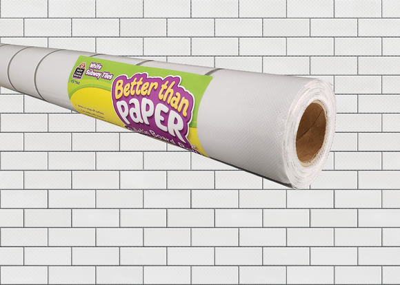 White Subway Tile Better Than Paper® Bulletin Board Roll