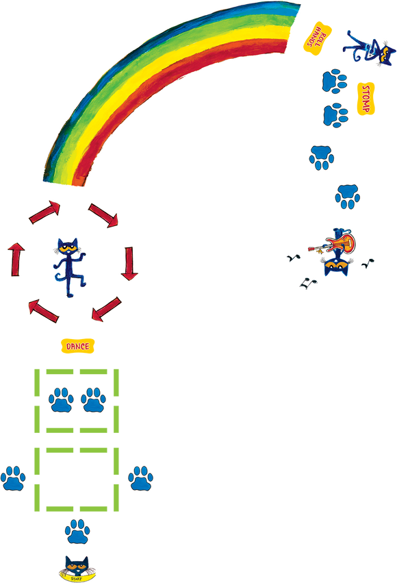 Pete the Cat® Rainbow Boogie Sensory Path
