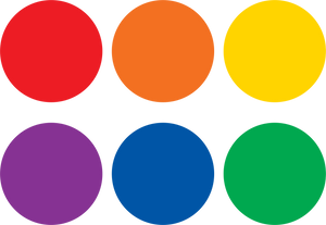 Spot On® Dry-Erase Desktop Writing Spots Colorful Circles - 4"