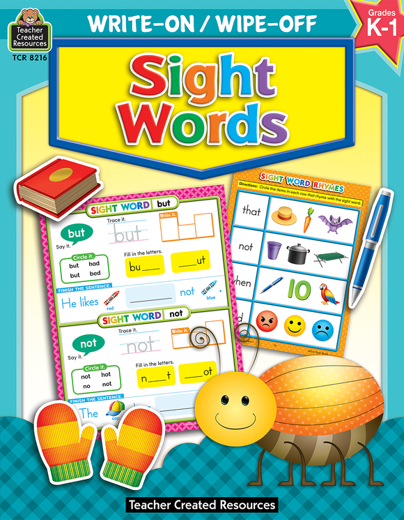Sight Words Dry Erase Book