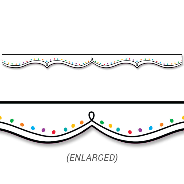 COLOR-DOTTED SWIRL BORDER