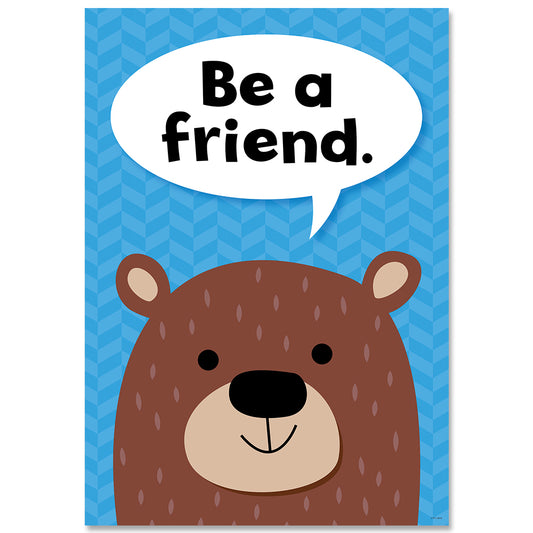 Woodland Friends BE A FRIEND POSTER