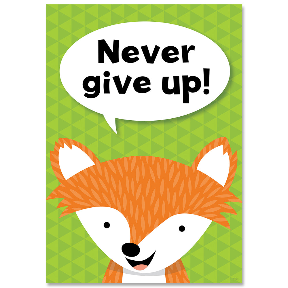 Woodland Friends NEVER GIVE UP POSTER