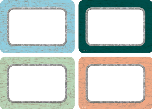 Painted Wood Name Tag Labels
