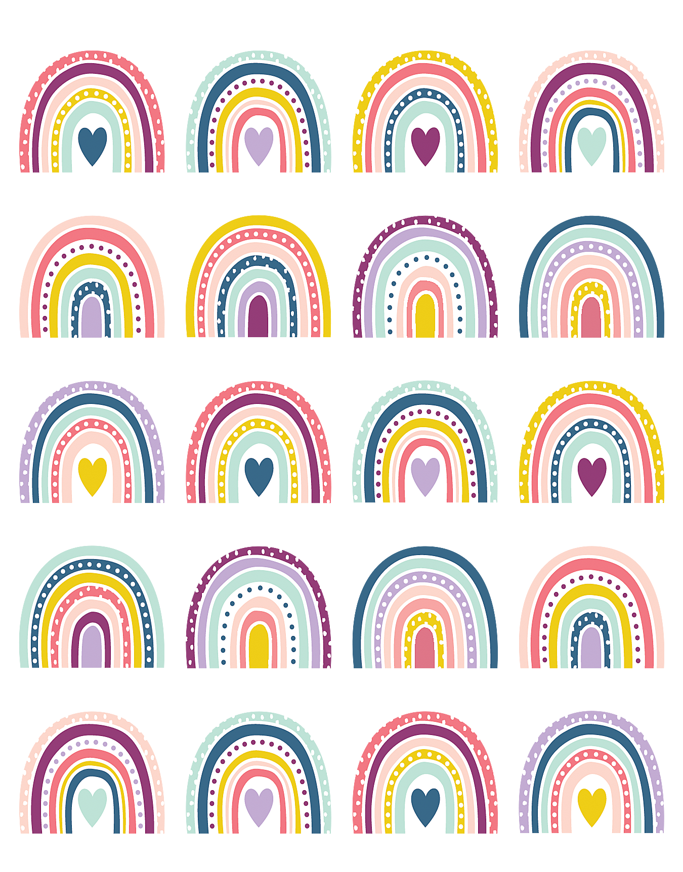 Oh Happy Day Rainbows Stickers