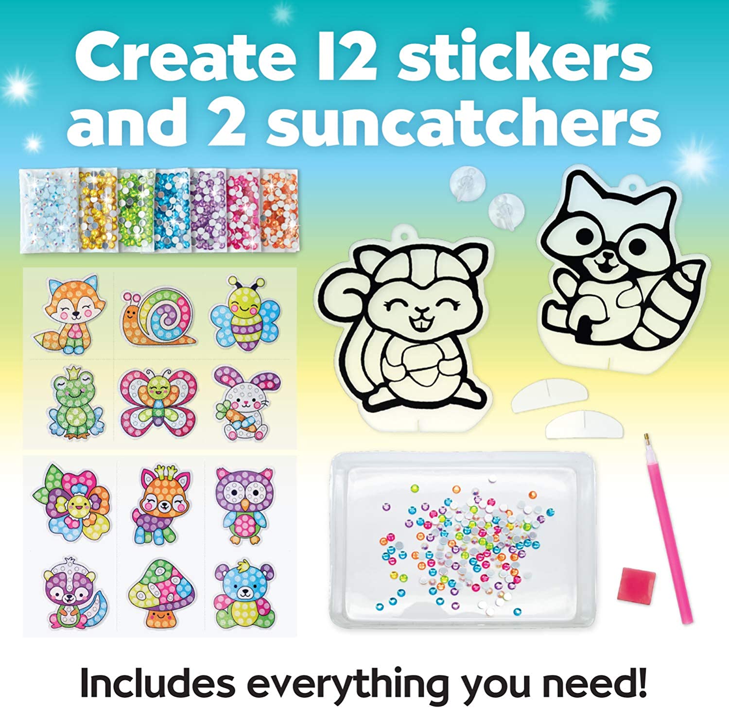 Big Gem Diamond Painting Kit: Holiday Stickers and Suncatchers