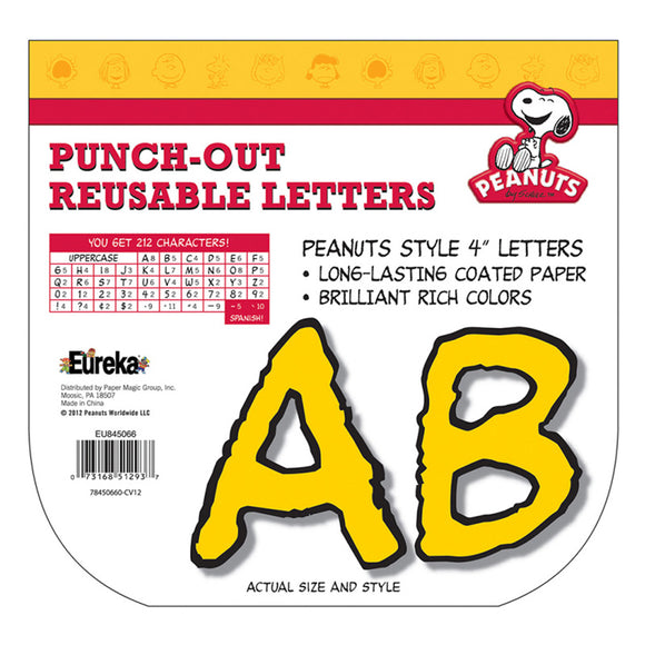 PEANUTS DECO LETTERS YELLOW