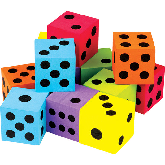 Large Foam Dice Colorful