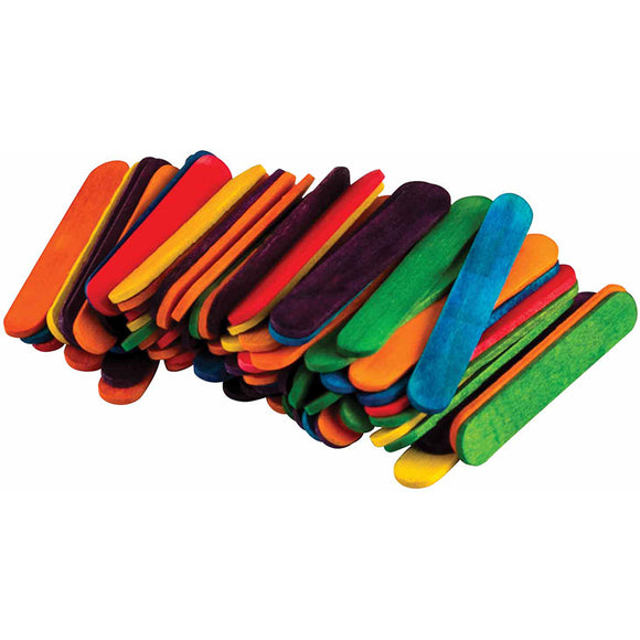 Mini Craft Sticks Colorful 100