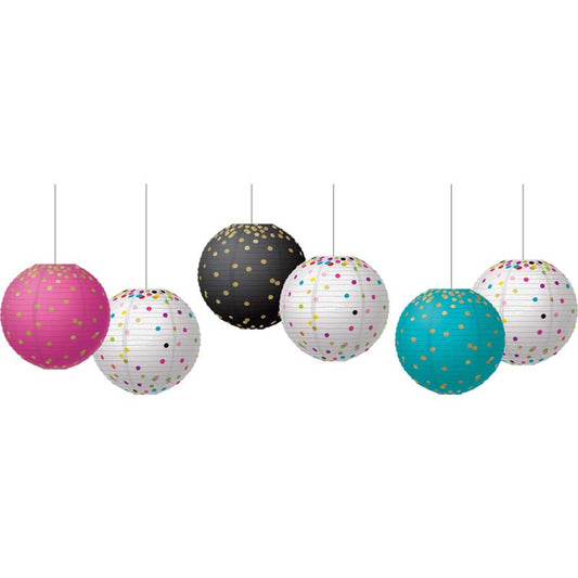 Gold Foil & Confetti Lanterns