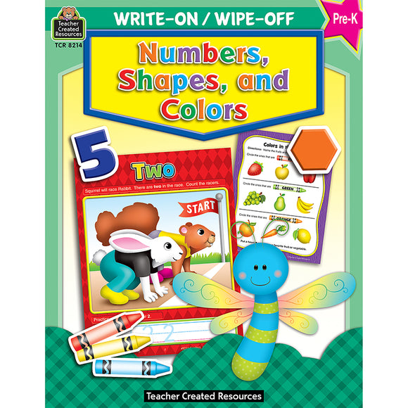 WRITE-ON/WIPE-OFF NUMBERS SHAPES & COLORS
