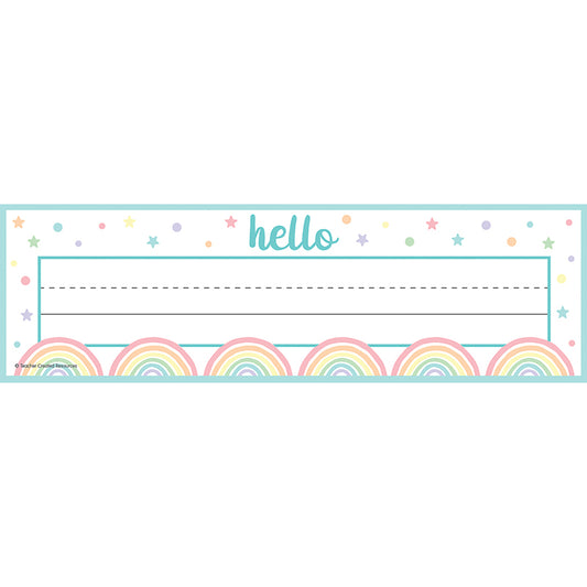 Pastel Pop Flat Name Plates