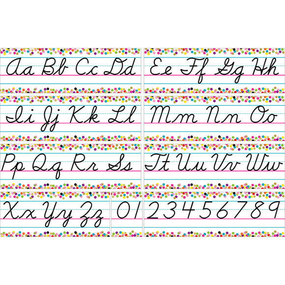 Confetti Cursive Alphabet Line